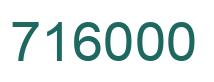 Number 716000 green image