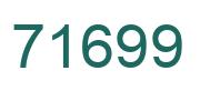 Number 71699 green image
