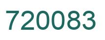 Number 720083 green image