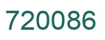 Number 720086 green image