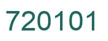Number 720101 green image