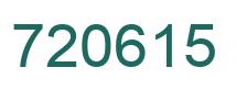 Number 720615 green image