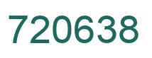 Number 720638 green image