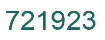 Number 721923 green image