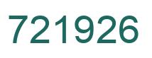 Number 721926 green image