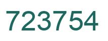 Number 723754 green image