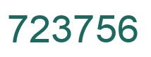 Number 723756 green image