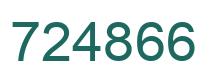 Number 724866 green image