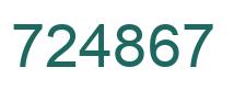 Number 724867 green image