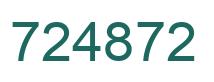 Number 724872 green image