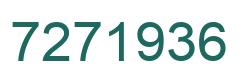 Number 7271936 green image