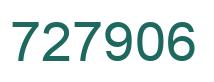 Number 727906 green image