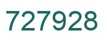 Number 727928 green image