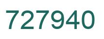 Number 727940 green image