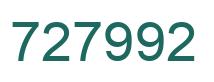 Number 727992 green image