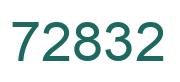 Number 72832 green image
