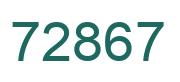 Number 72867 green image