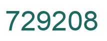 Number 729208 green image