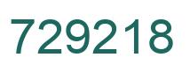 Number 729218 green image