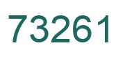 Number 73261 green image