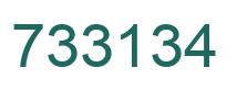 Number 733134 green image