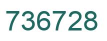 Number 736728 green image