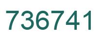 Number 736741 green image