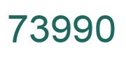 Number 73990 green image