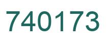 Number 740173 green image