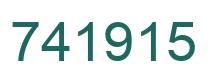 Number 741915 green image