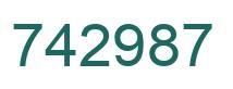 Number 742987 green image