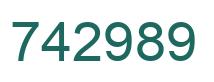 Number 742989 green image