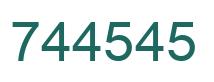Number 744545 green image