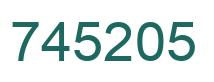 Number 745205 green image