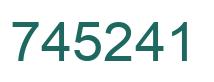 Number 745241 green image