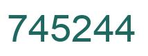 Number 745244 green image