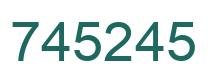 Number 745245 green image