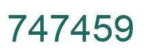 Number 747459 green image