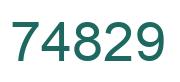 Number 74829 green image
