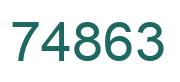 Number 74863 green image