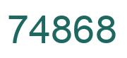 Number 74868 green image