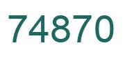 Number 74870 green image