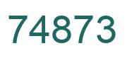 Number 74873 green image