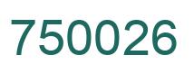 Number 750026 green image
