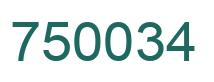 Number 750034 green image