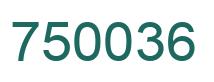 Number 750036 green image