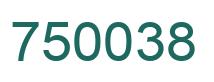 Number 750038 green image
