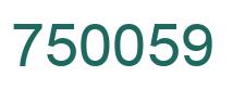 Number 750059 green image