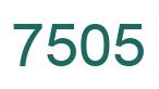 Number 7505 green image