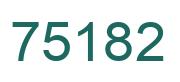 Number 75182 green image